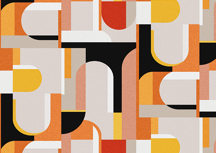 Archways, Orange - Roman Blind - Image 7